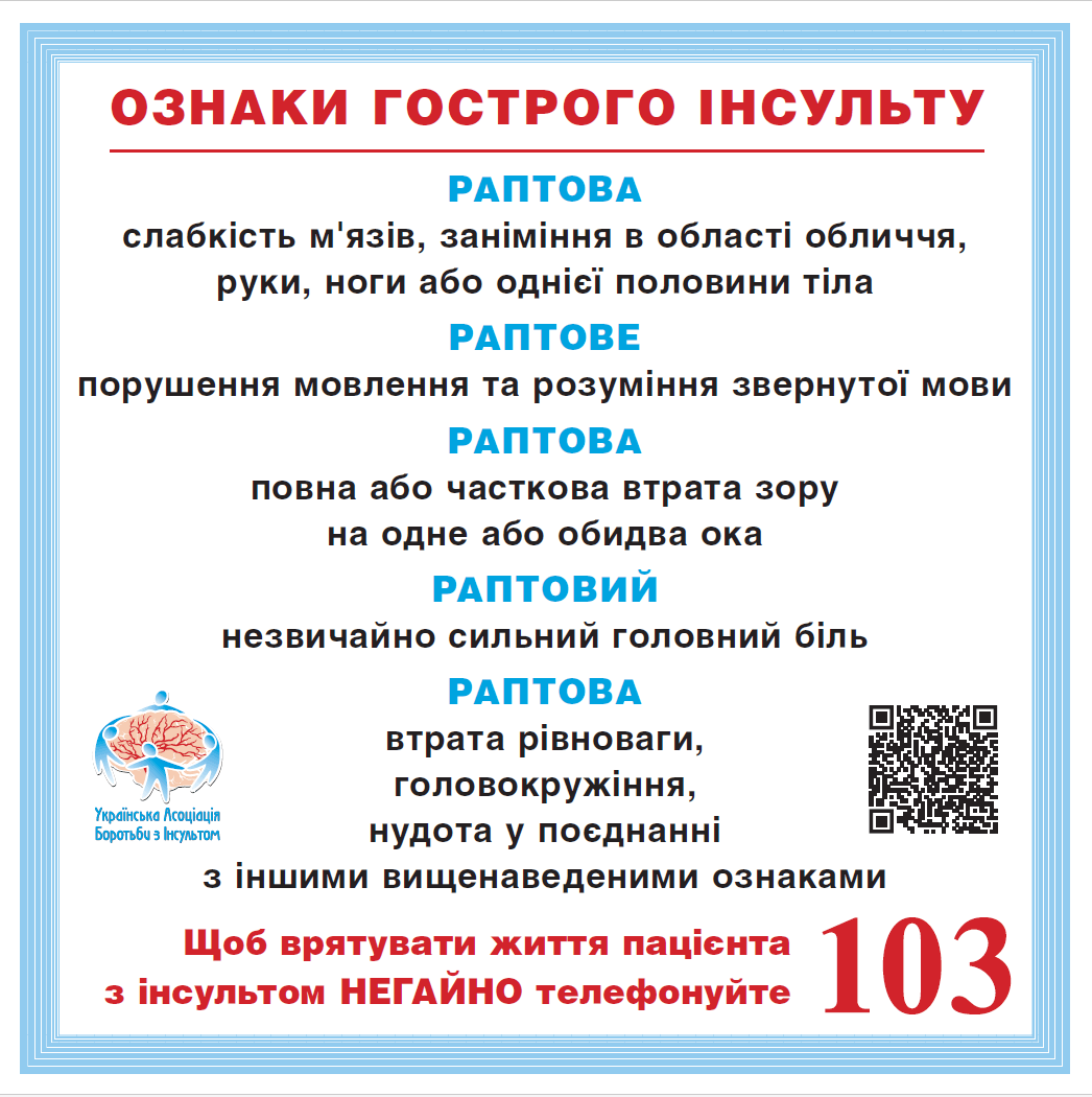 Знай про інсульт
